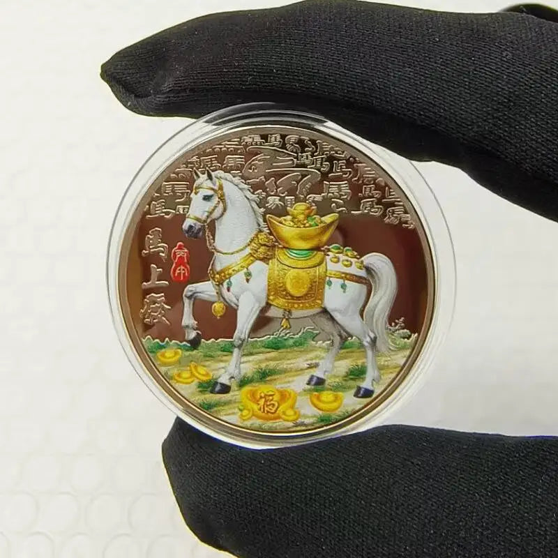 2026 Chinese New Year Horse Lucky Coin | 40mm Metal Collectible