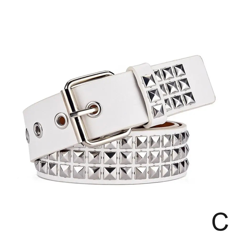 Women's Gothic Punk Studded PU Belt – Rivet Waist Cincher