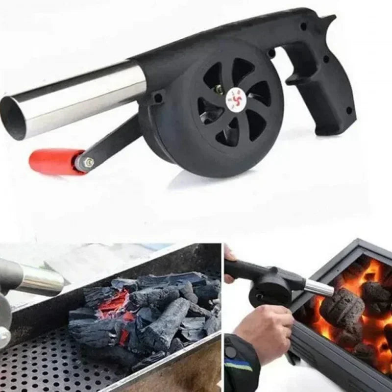 Barbecue Blower Manual Barbecue Tools Barbecue Stove Ignition Special Hand Cranked Ignition Tools Charcoal Barbecue Accessories Peaceful Pleasures Health and Wellness