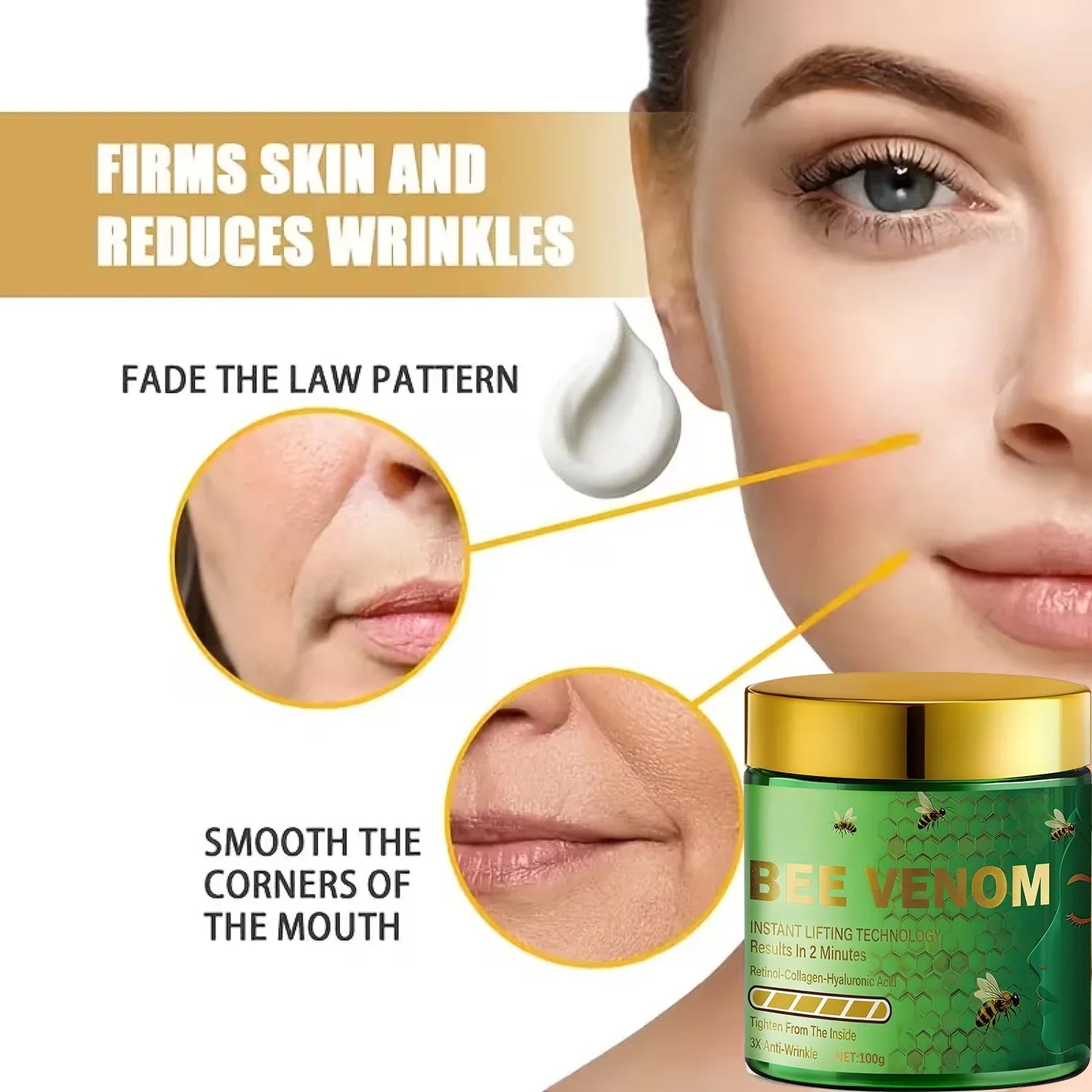 Bee Venom Lifting Cream – Anti-Wrinkle Retinol & Collagen