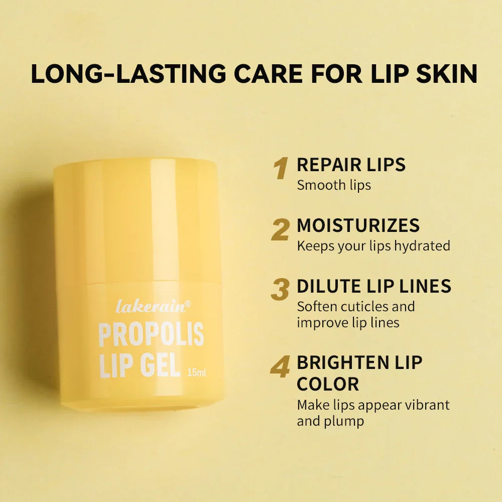 Honey Propolis Lip Butter Gel | 12HR Overnight Hydrating Lip Mask