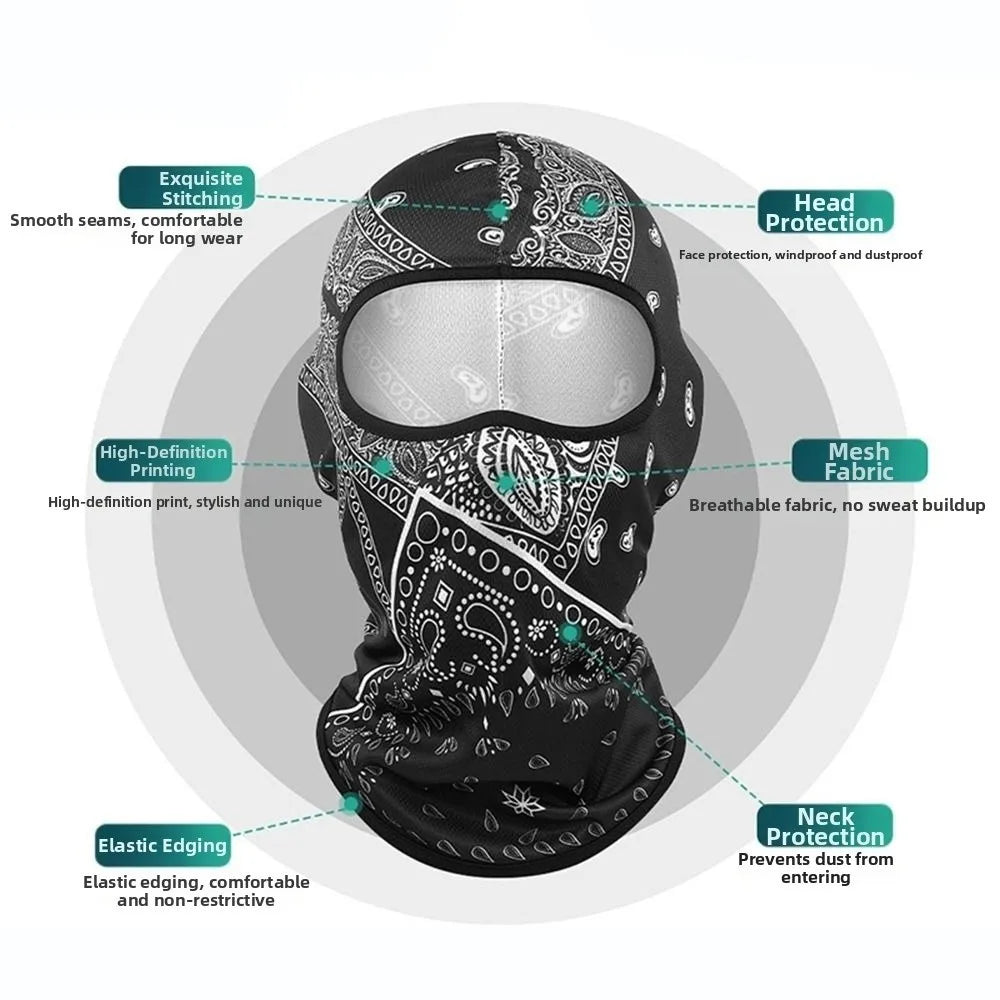 Ice Silk Balaclava – Breathable UV Sun Protection Face Cover