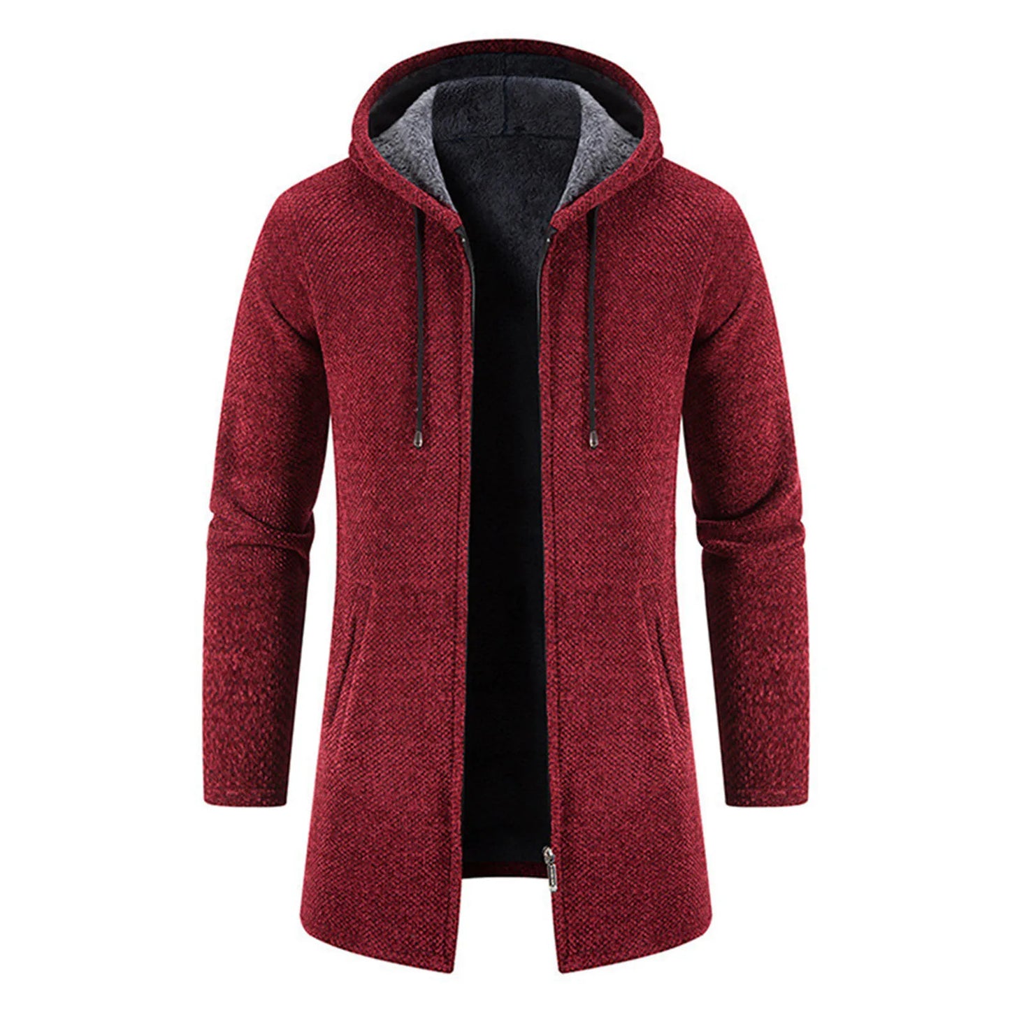 Men Casual Winter Jacket with Adjustable Drawstring and Pocket Design for Winter Shopping Dating Party Peaceful Pleasures Health and Wellness Wine Red 4XL
