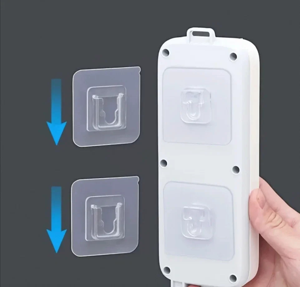 10 Pairs Transparent Adhesive Wall Hooks – No-Drill, Heavy Duty