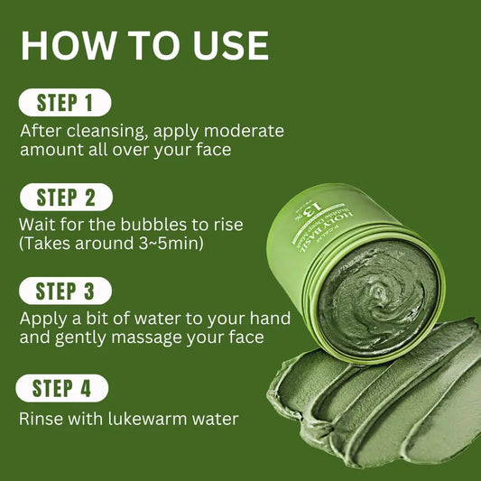 Holy Basil Sparkling Bubble Clay Face Mask – Deep Pore Cleanse Bubble Clay Mask Peaceful Pleasures Health and Wellness