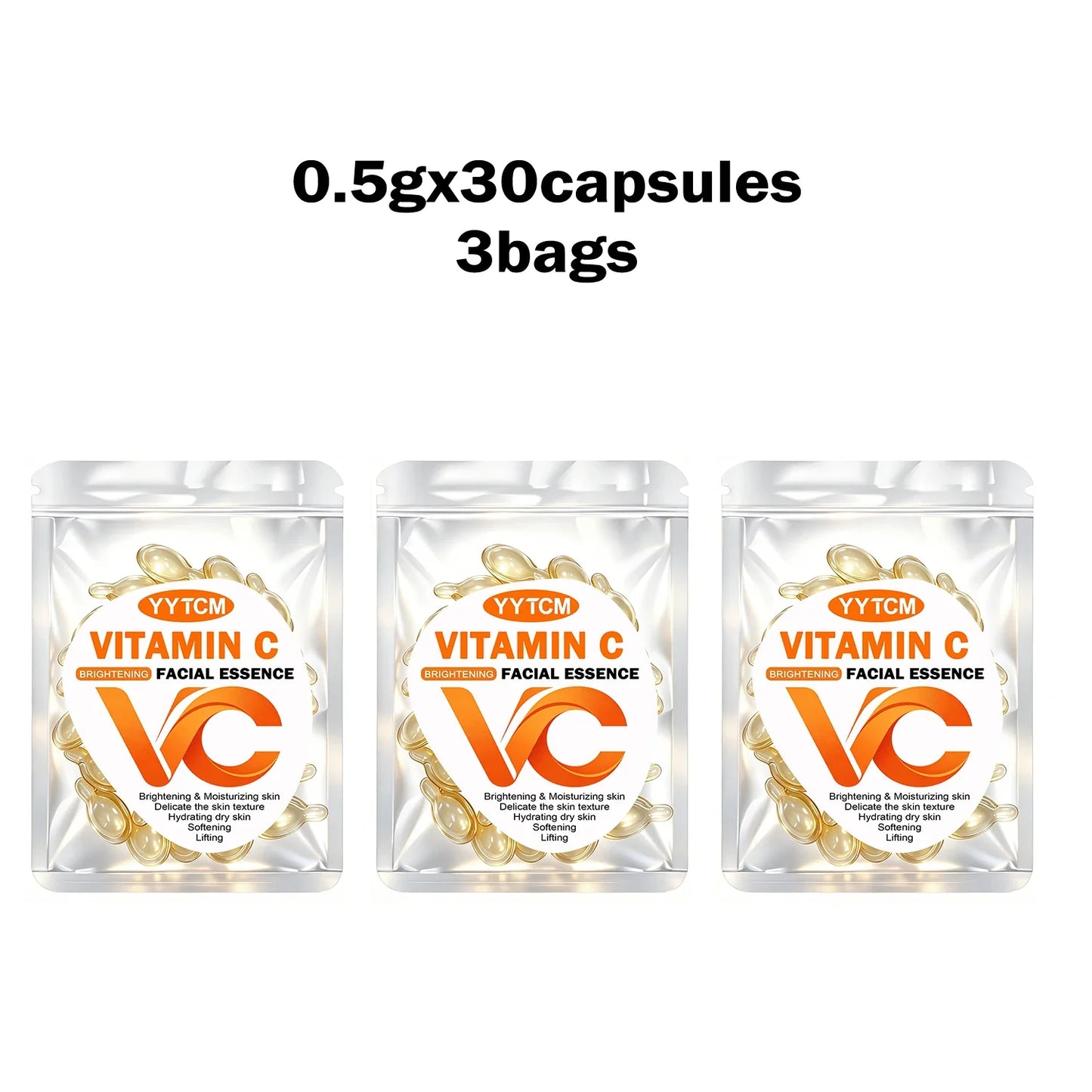 Vitamin C Face Serum Capsules – Brightening, Firming & Hydrating