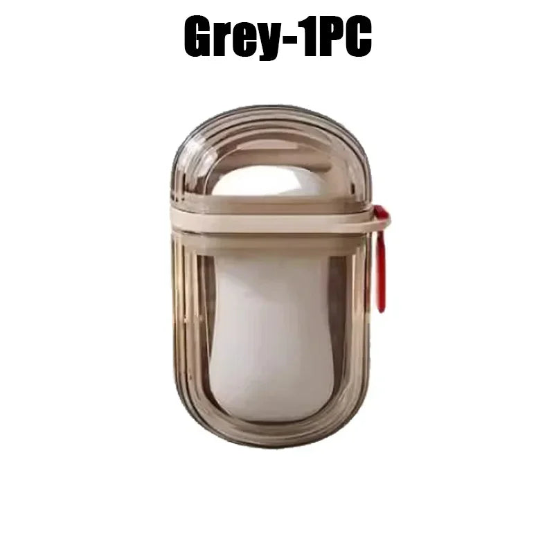 Portable Travel Soap Box with Lid, Drain & Leak-Proof Case
