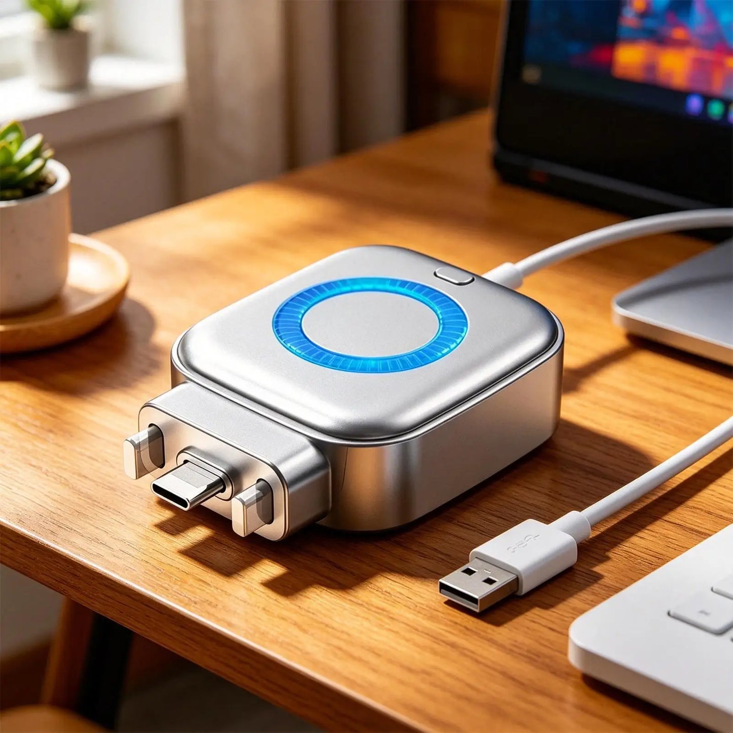 140W USB-C Smart Auto Stop Charging Adapter | Overcharge Protection Smart Charging Adapter Peaceful Pleasures Health and Wellness