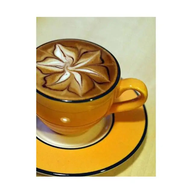 Nordic Retro Coffee Cups Canvas Wall Art Print | Café Decor