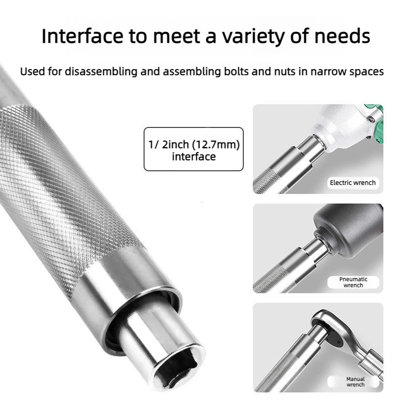 Professional Heavy Duty 1/2" Drive Offset Impact Ratchet Wrench Extension for Mechanics Peaceful Pleasures Health and Wellness