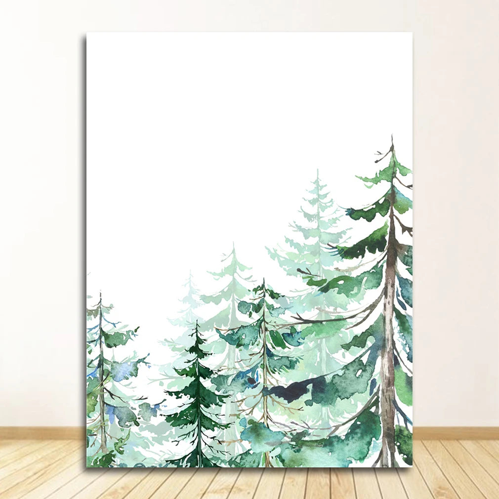 Woodland Animals Canvas Wall Art – Kids Nursery Decor Print