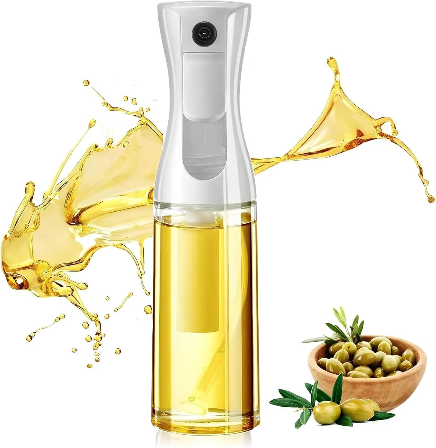 Oil Sprayer for Cooking,300ml Olive Oil Spritzer,Oil Sprayer for Air Fryer, Salad,BBQ,Roasting Peaceful Pleasures Health and Wellness White 300ml