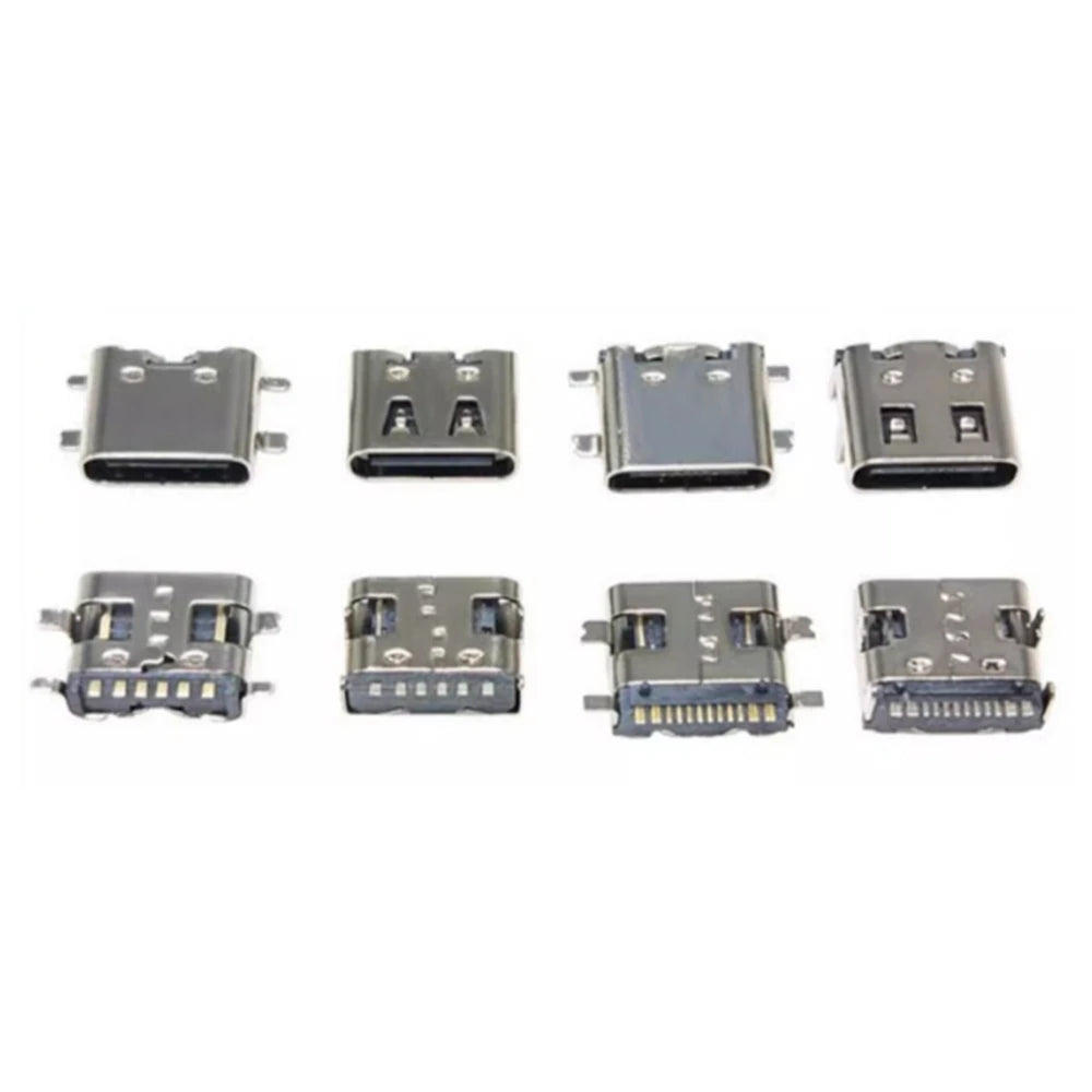 100PCS/Box 10Models Type-C USB Charging Dock Connectors Mix 6Pin and 16Pin Use for Phone and Digital Product Repair kit Peaceful Pleasures Health and Wellness