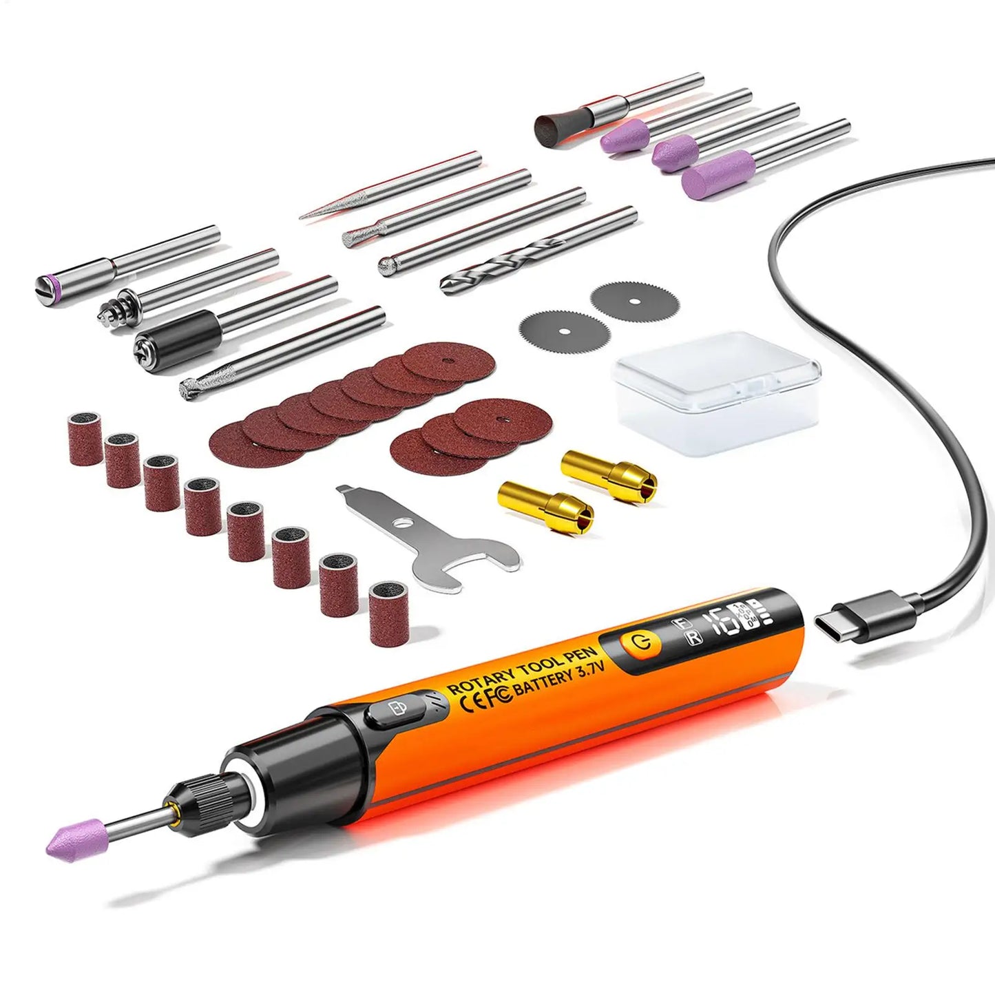 6-Speed Rechargeable Rotary Tool Kit | Engraving Pen & LED