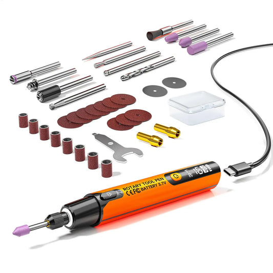 6-Speed Rechargeable Rotary Tool Kit | Engraving Pen & LED Cordless Rotary Tool Peaceful Pleasures Health and Wellness