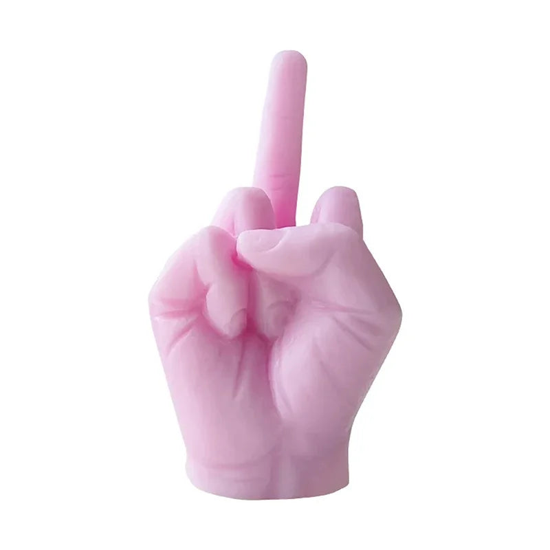 1pc Universal Creative Candles Middle Finger Shaped Gesture Scented Candles Durable Funny Quirky Gifts Home Decoration Ornaments Peaceful Pleasures Health and Wellness