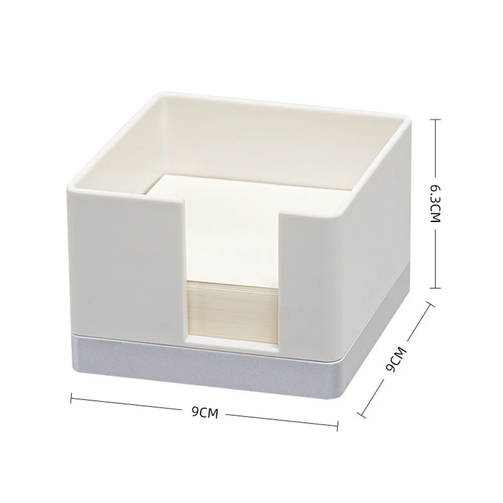 1Set Memo Box Office Desktop Memo Pad Case Organizer Holder for Study Work Home Reminder Notes to Do List Portable Stationery Peaceful Pleasures Health and Wellness 1pc white