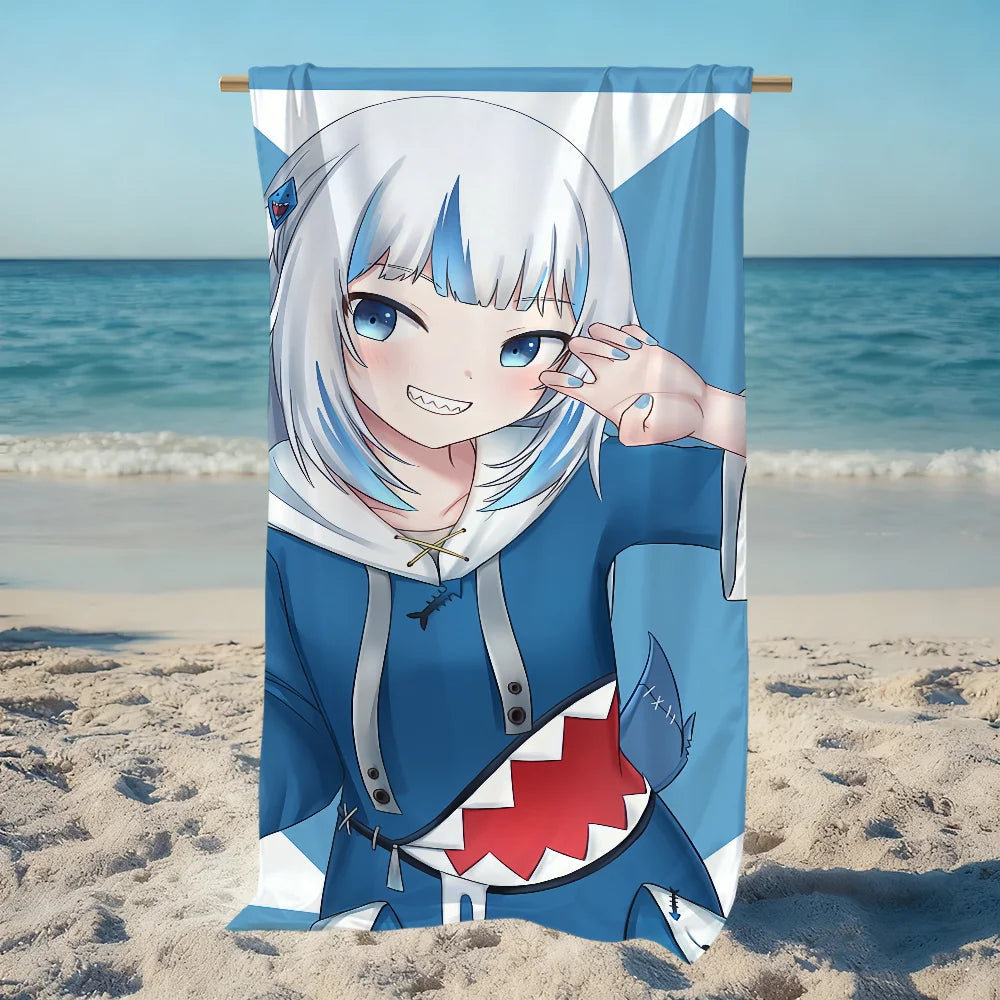 Gawr Gura Hololive Quick-Dry Beach Towel | Soft Microfiber
