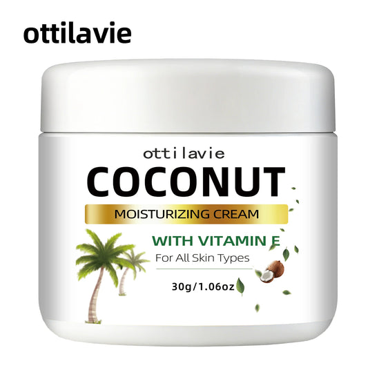 Ottilavie Coconut Cream – 24-Hr Moisture, Vitamin E & Collagen Face Moisturizer Cream Oasis Select 50g