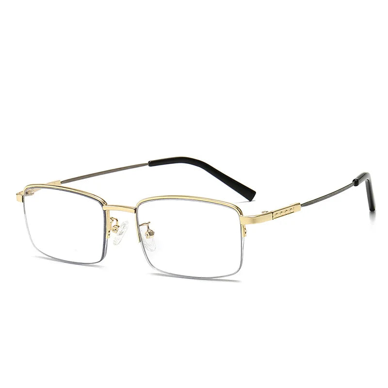 Multifocal Color Changing Presbyopia Glasses, Male Intelligent Zoom High-Definition Half Frame Presbyopia Glasses Peaceful Pleasures Health and Wellness