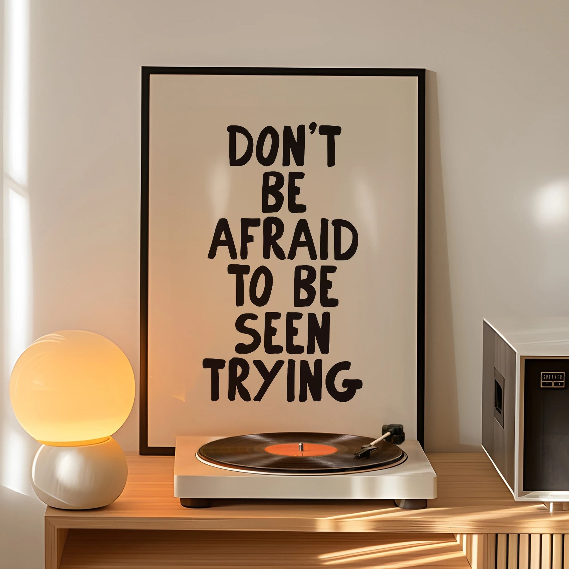 Modern Simple Don't Be Afraid To Be Seen Trying Wall Art Prints Canvas Painting Poster Picture For Living Room Home Decor Peaceful Pleasures Health and Wellness