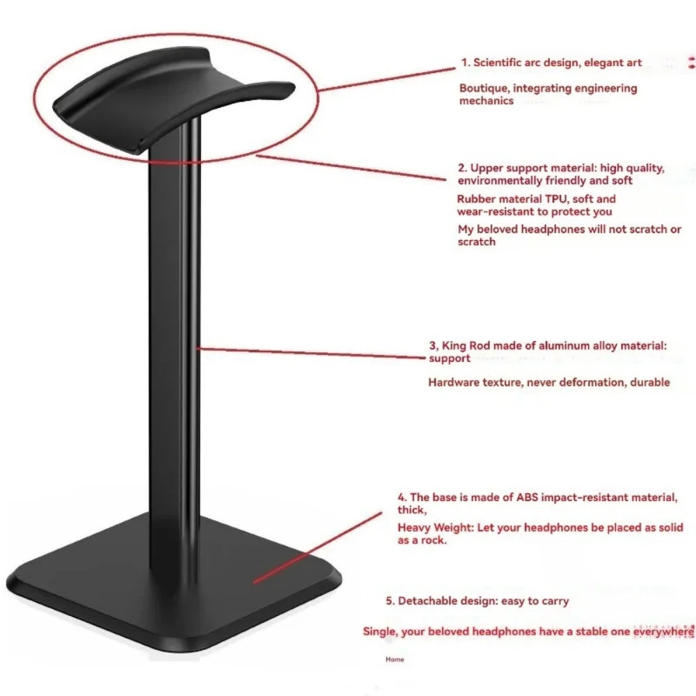 Gaming Headset Stand – Universal Earphone Holder | Black & White