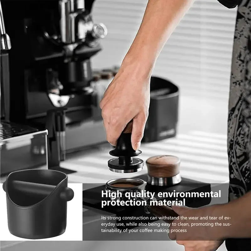 Coffee Powder Box Black Coffee Slag Bucket with Deep Bowl Dump Bin Detachable Knock Bar Coffee Machine Grind Trash Bin Peaceful Pleasures Health and Wellness