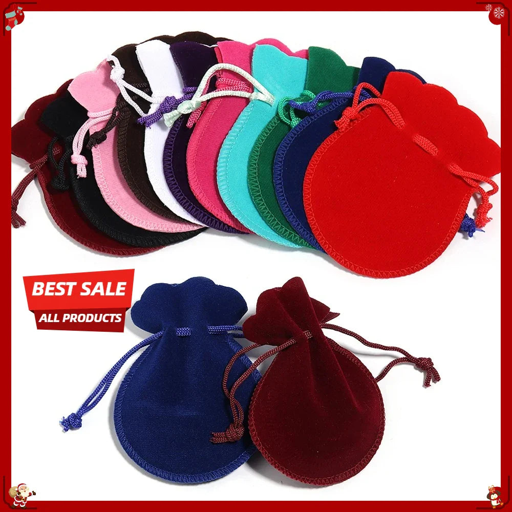 10-Pack Gourd Velvet Drawstring Jewelry Pouches | Gift Bags