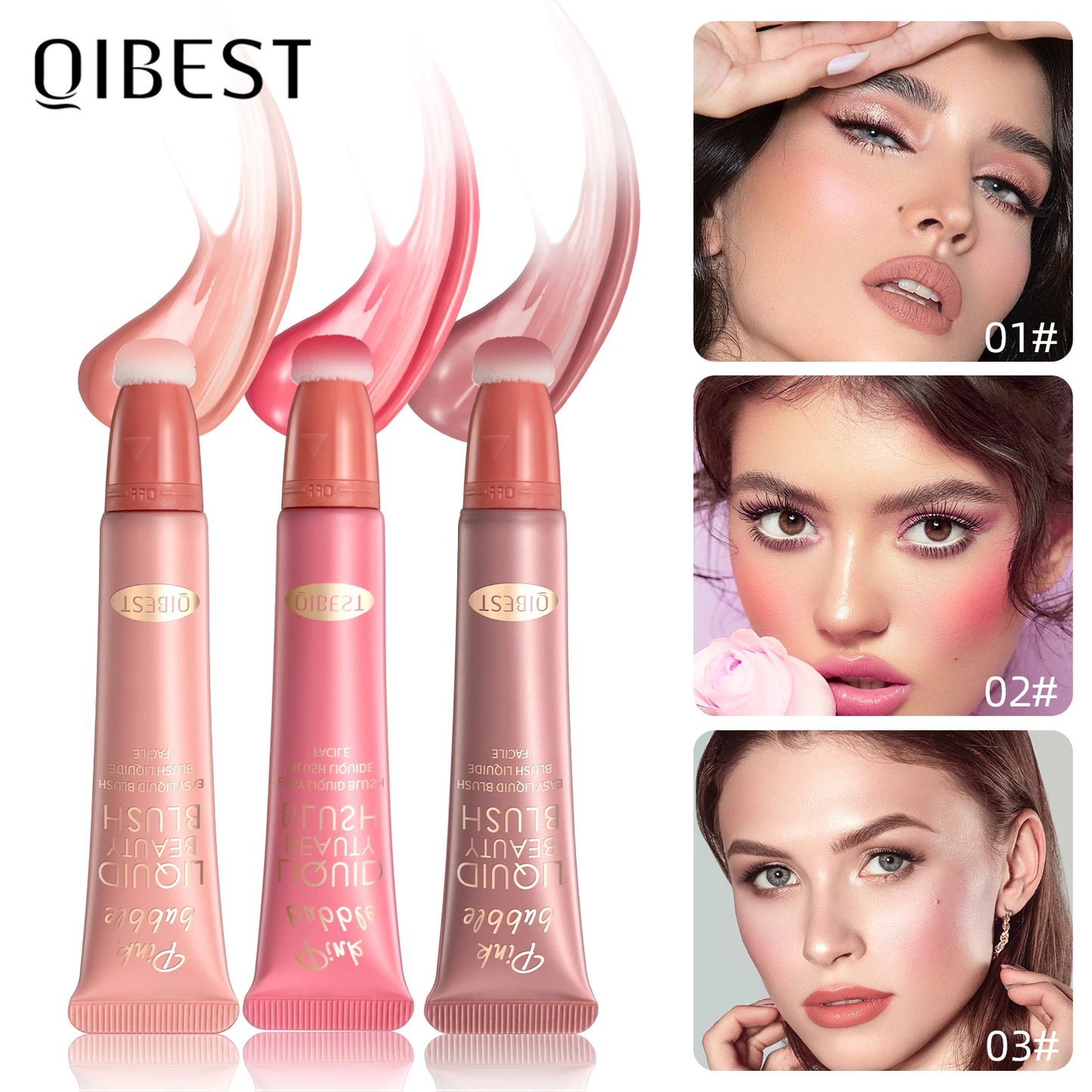 QIBEST Face Blusher Peach Cream Makeup Blush Palette Cheek Contour Blush Cosmetics Blusher Cream Korean Makeup Rouge Tint Blush Peaceful Pleasures Health and Wellness