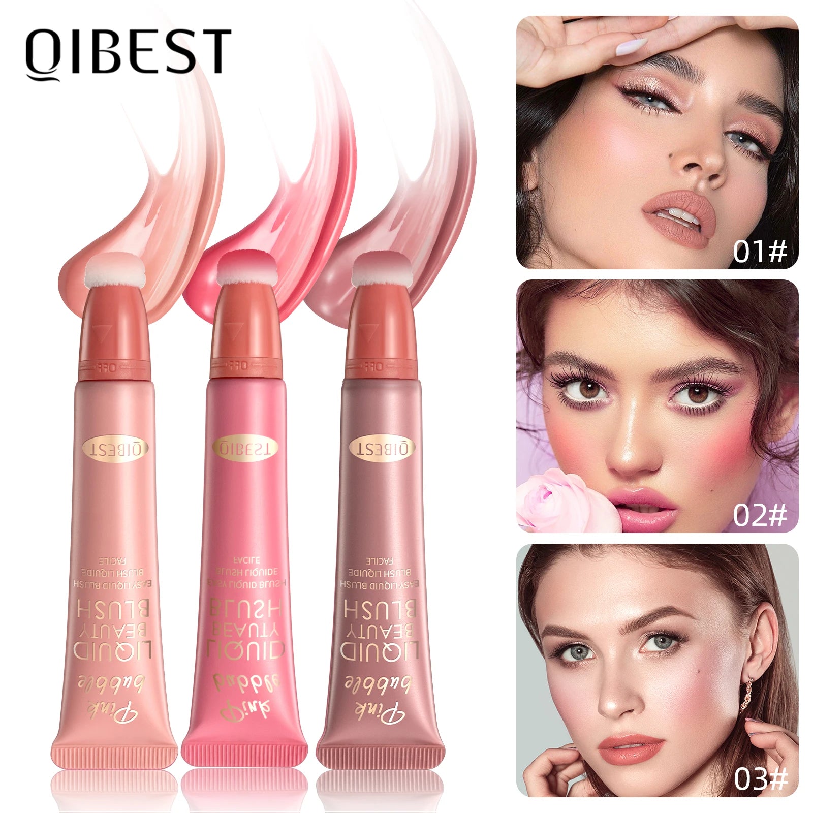 QIBEST Face Blusher Peach Cream Makeup Blush Palette Cheek Contour Blush Cosmetics Blusher Cream Korean Makeup Rouge Tint Blush Peaceful Pleasures Health and Wellness