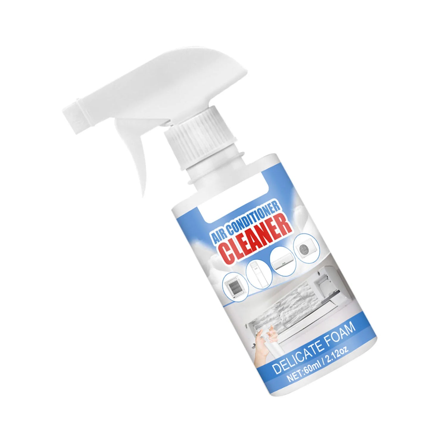Air Conditioner Spray Foam Cleaner 60ml Powerful Cleaning Not Hurt Coil Cleaner for Restaurants Schools Stadiums Peaceful Pleasures Health and Wellness