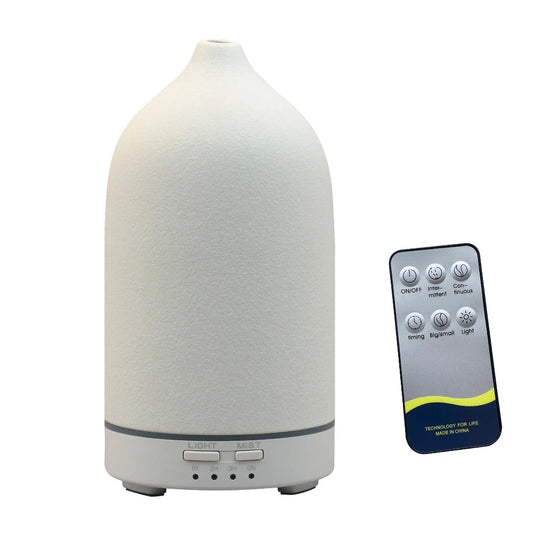 Ceramic Air Humidifier Aroma Diffuser Automatic Small Humidifier Hotel Air Fresh Essential Oil Diffuser Timing Colorful Lights Peaceful Pleasures Health and Wellness