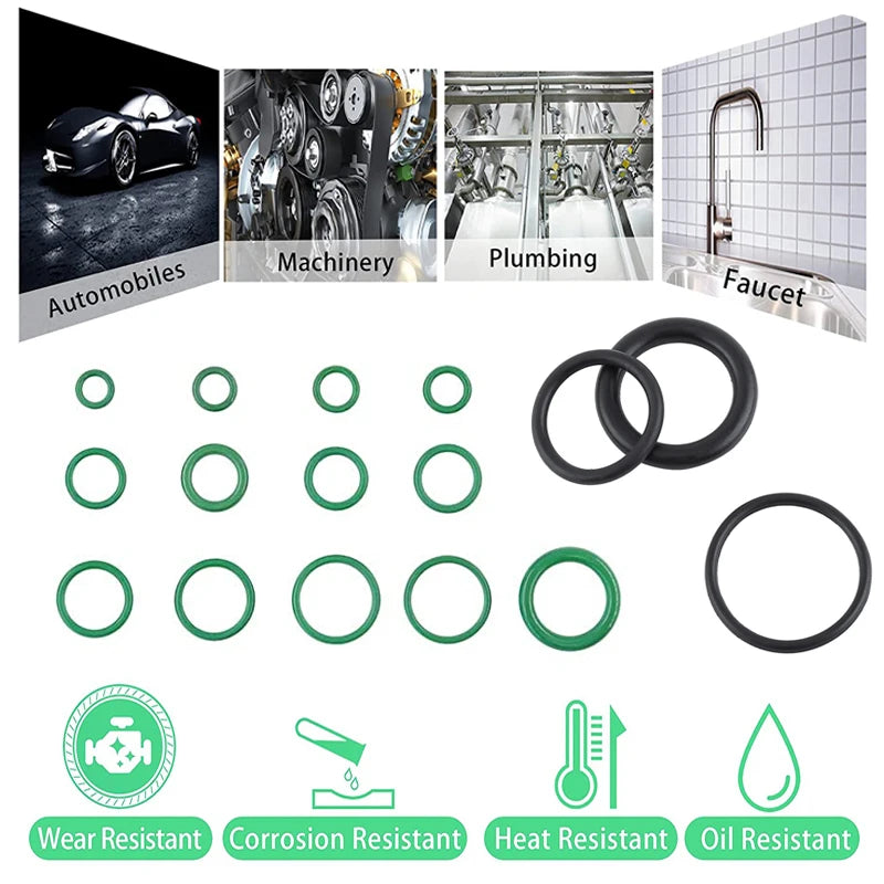 O-Ring Assortment Kit Set Nitrile Rubber High Pressure O-Rings NBR Sealing Kit for Plumbing Automotive and Faucet Repair O-Rings Peaceful Pleasures Health and Wellness