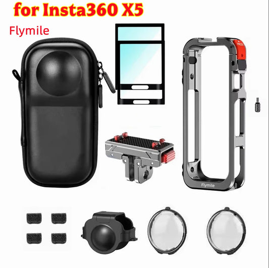Insta360 X5 Metal Cage Kit – Frame, Lens Guard & Cover Camera Cage Kit Oasis Select full kit
