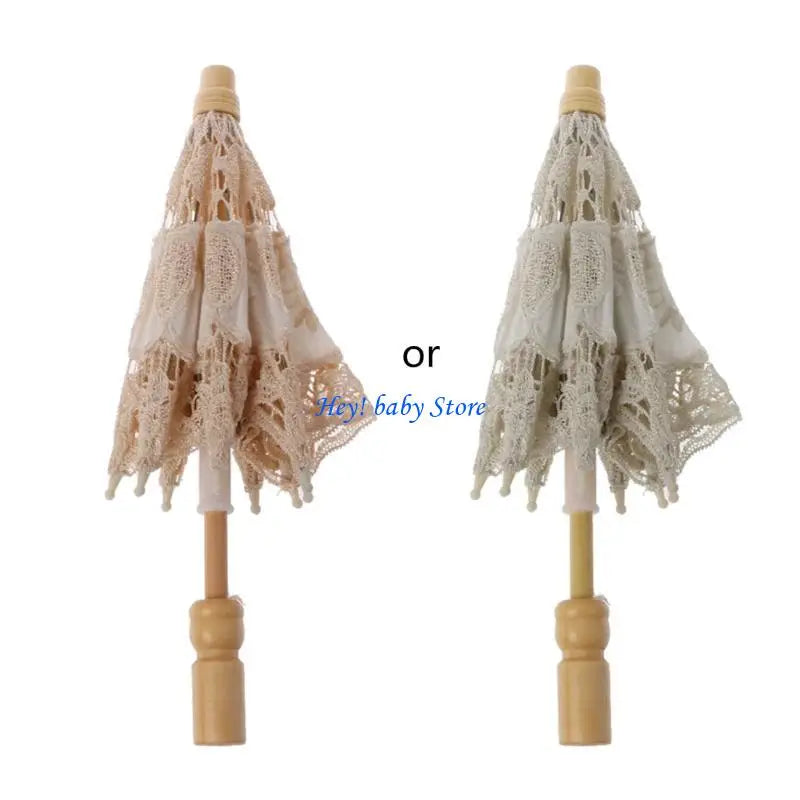 Mini White Lace Parasol Umbrella – Baby Photography Prop