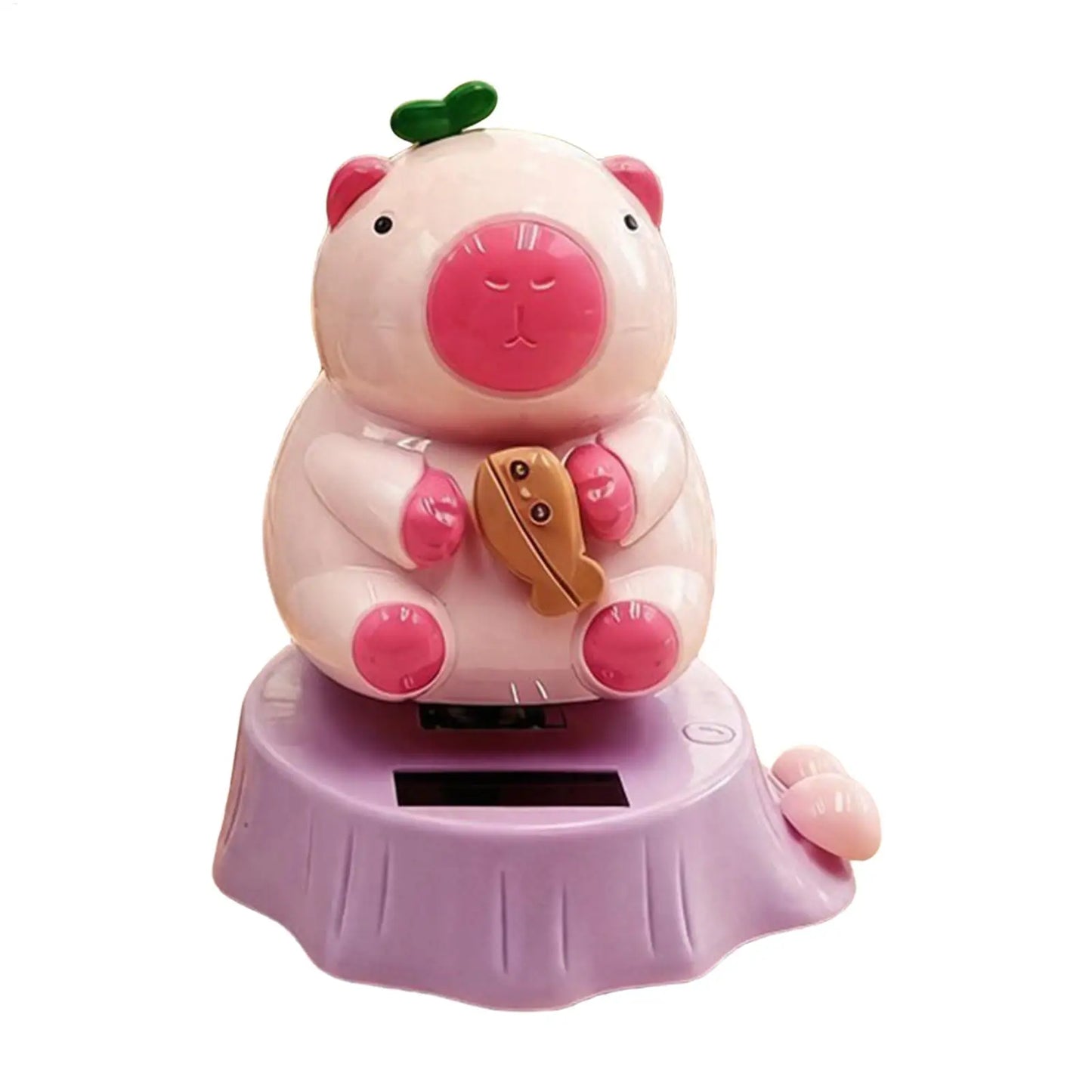 Solar Swinging Capybara Dashboard Figurine | Car & Desk Decor