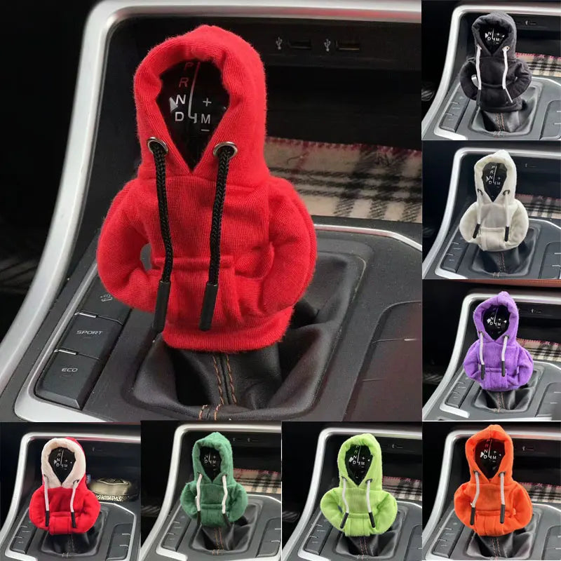 Mini Hoodie Gear Shift Cover – Universal Car Interior Decor