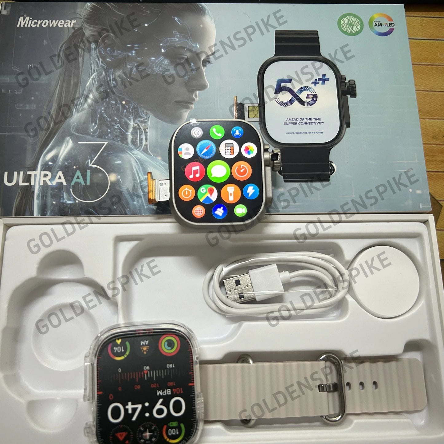 Ultra Ai3 4G Android Smartwatch | AMOLED GPS 180° Camera