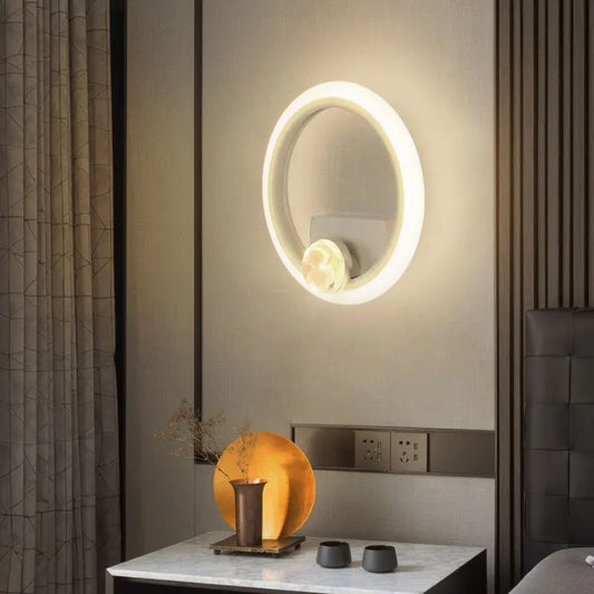Modern LED Ring Wall Lamp | Minimalist Bedroom & Living Room