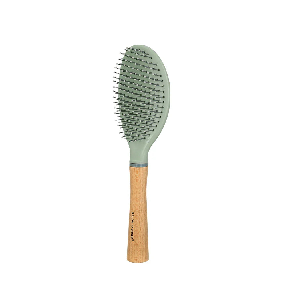 Wooden Handle Anti-Static Air Cushion Hair Brush & Comb