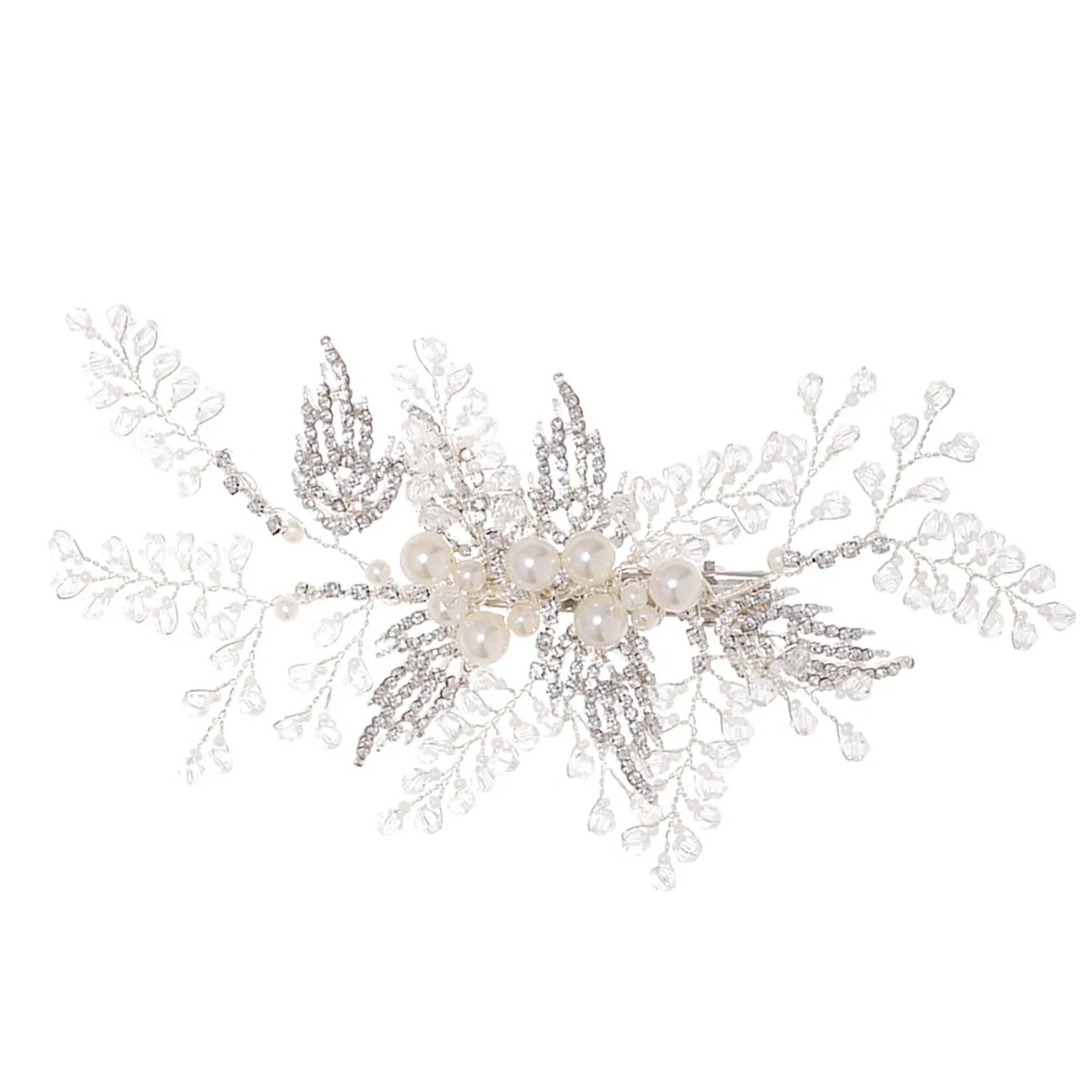 Full Clear Beads Hair Clip for Women Light Luxurious Handmade Hair Accessories for Gown Dress Hairstyle Making Tool Peaceful Pleasures Health and Wellness