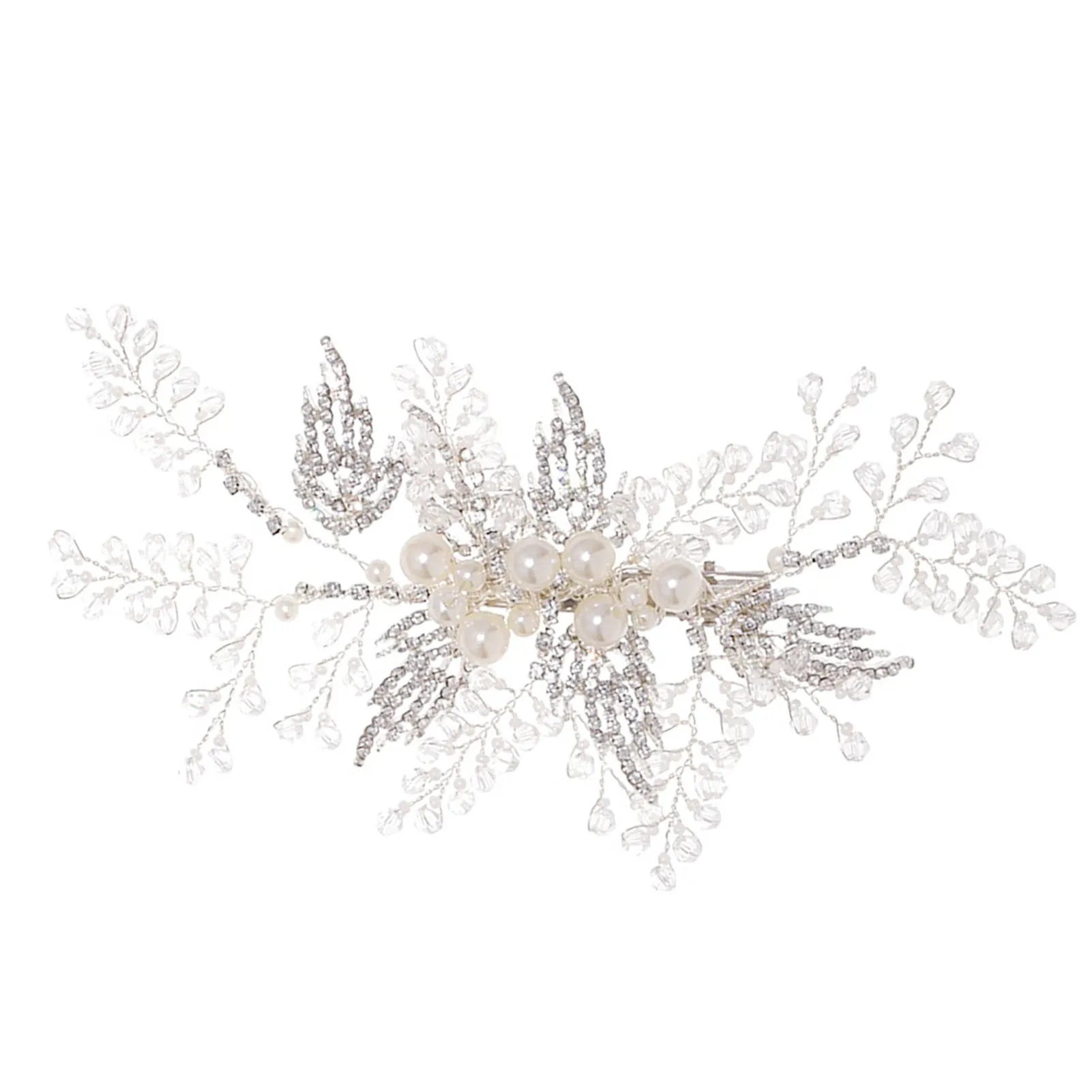 Full Clear Beads Hair Clip for Women Light Luxurious Handmade Hair Accessories for Gown Dress Hairstyle Making Tool Peaceful Pleasures Health and Wellness