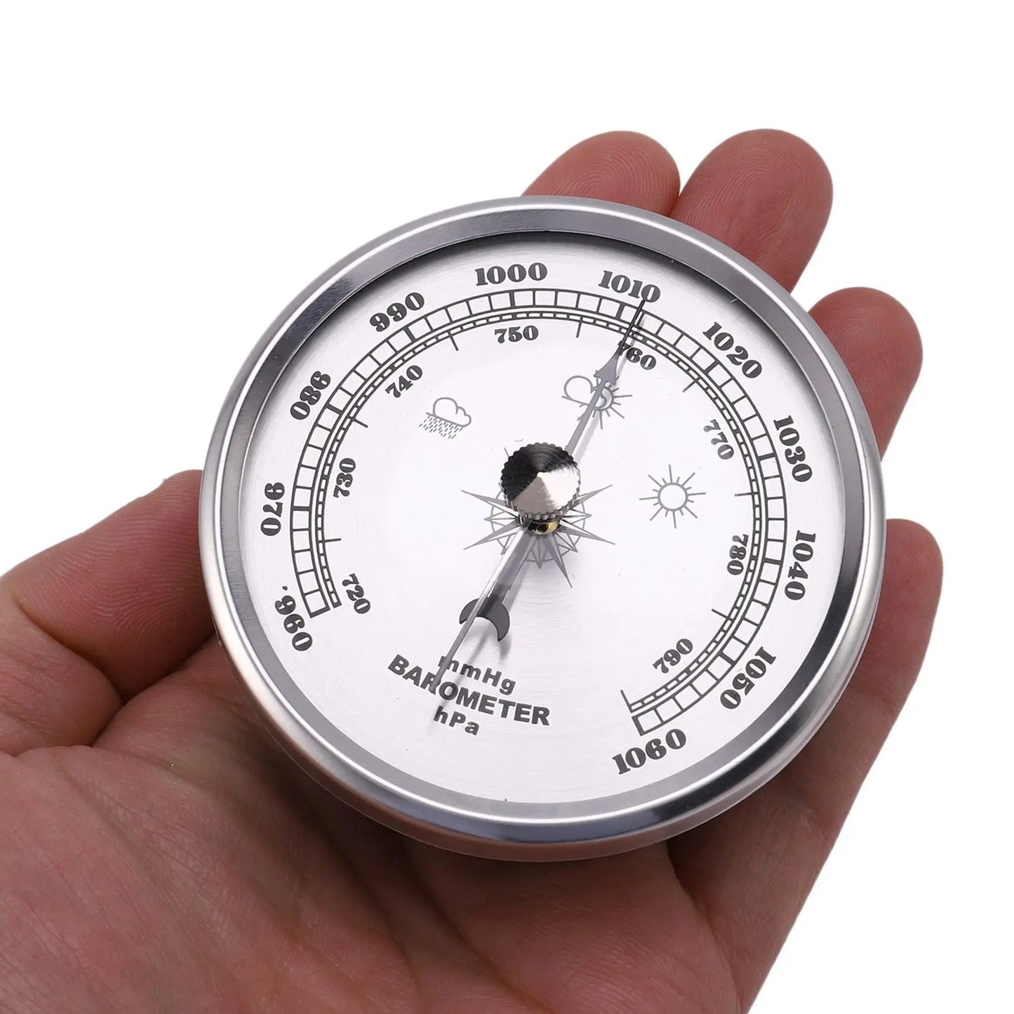 A36T-5X For Home Pressure Gauge Weather Station Metal Wall Hanging Barometer Atmospheric Multifunction Thermometer Hygrometer Peaceful Pleasures Health and Wellness