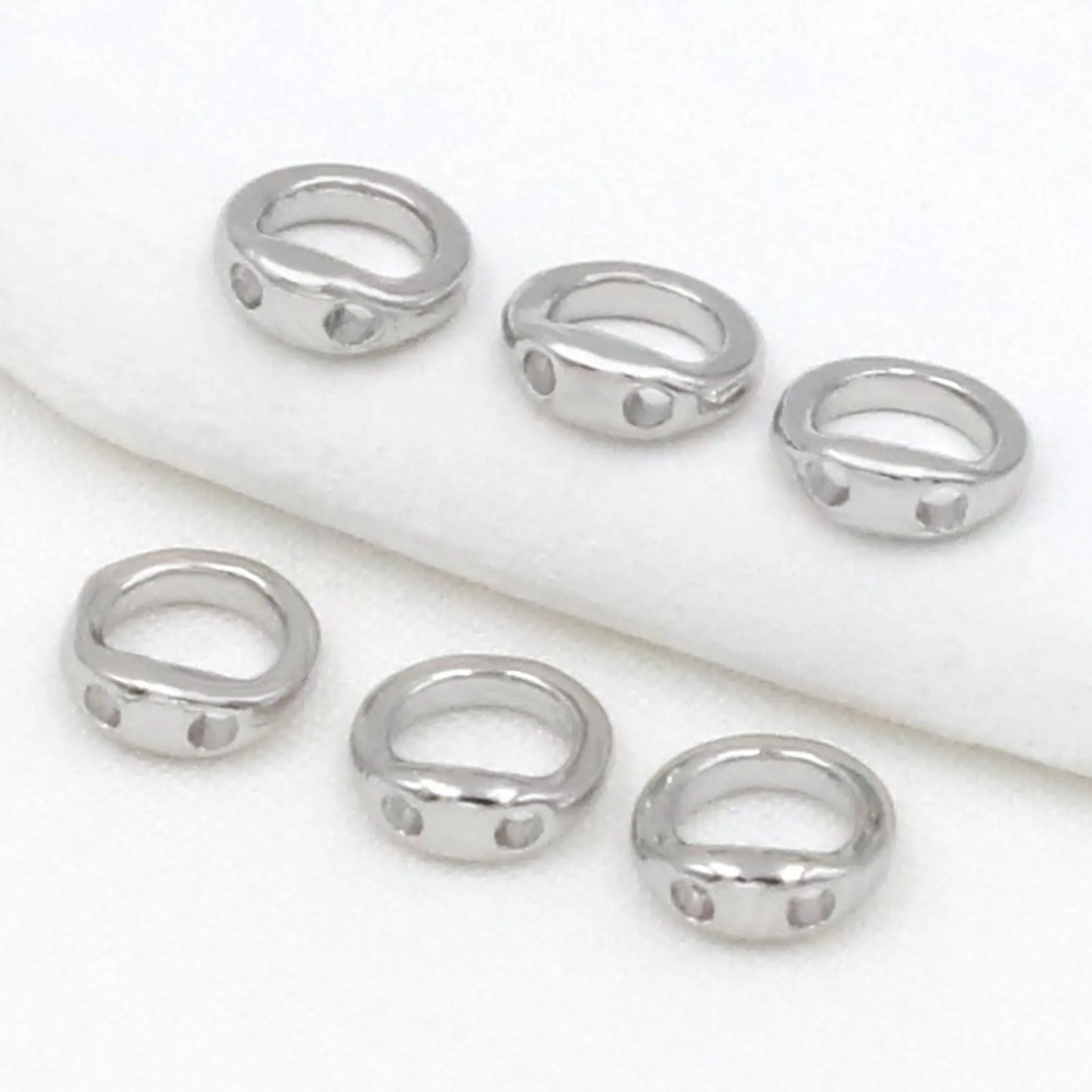 20pcs Copper Double Hole Jump Rings for Jewelry Making