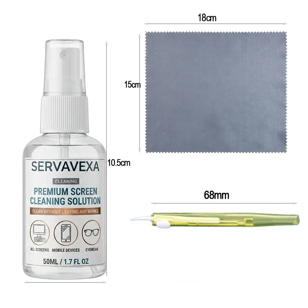 7-in-1 Screen Cleaner Kit – Spray, Brushes & Microfiber Cloth