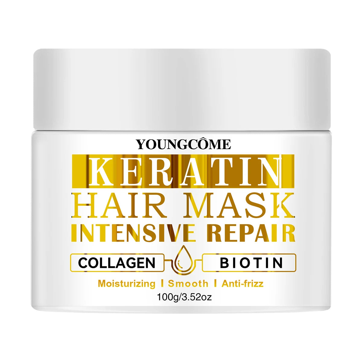Keratin Hair Treatment Deep Repair Moisturizing Conditioning Hair Mask Essence Conditioner Treatment Dry Damaged Hair Care Peaceful Pleasures Health and Wellness 100g
