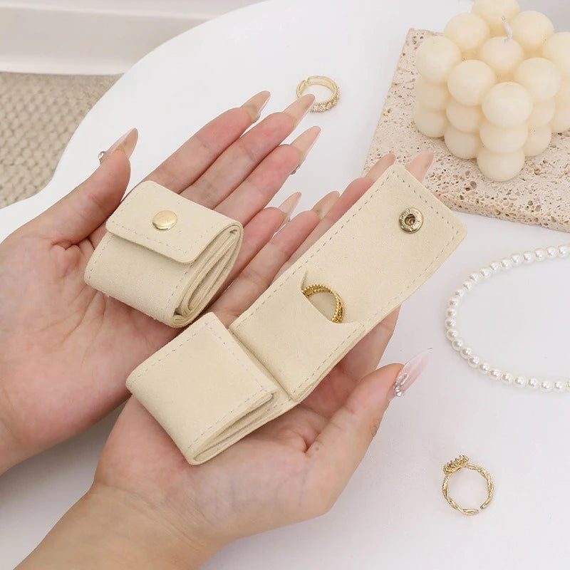 Compartmented Jewelry Bag Ring Necklaces Earrings Organizer Bag Small Accessories Simple and Portable Travel Jewelry Storage Bag Peaceful Pleasures Health and Wellness