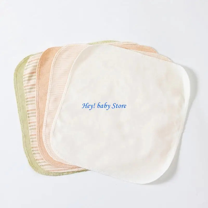 Soft Cotton Baby Drool Bibs & Burp Cloths – 5 Pack Newborn