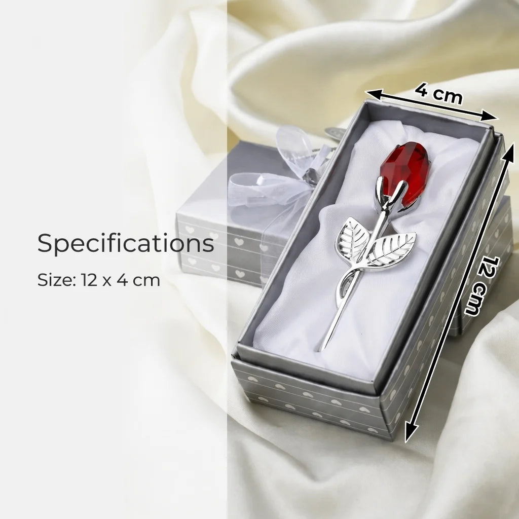 Mini Crystal Rose Ornament – Romantic Gift for Her, 4 Colors