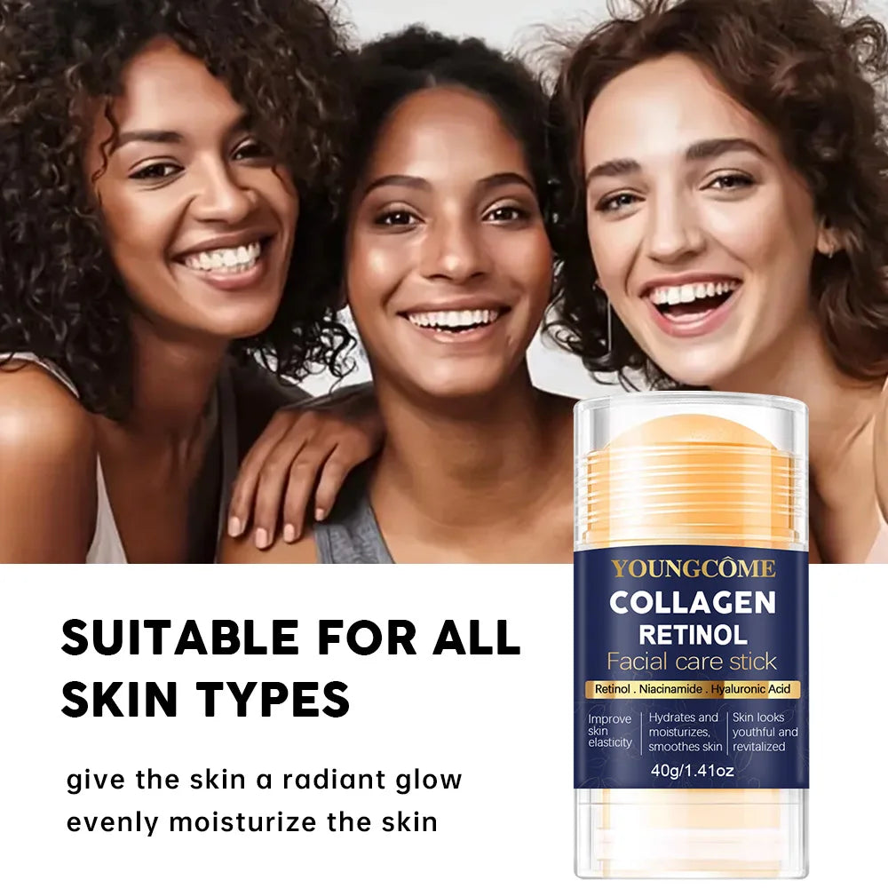 Collagen Retinol Facial Care Stick Moisturizing Deep Hydration Suitable for dry Aging Face Cream Moisturizing Skin Repair Peaceful Pleasures Health and Wellness